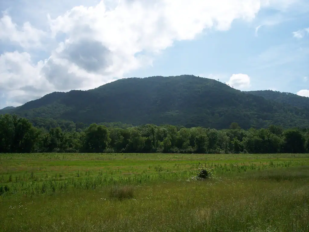 Chilhowee Mountain near Walland, Tennessee, where the Little River cuts through